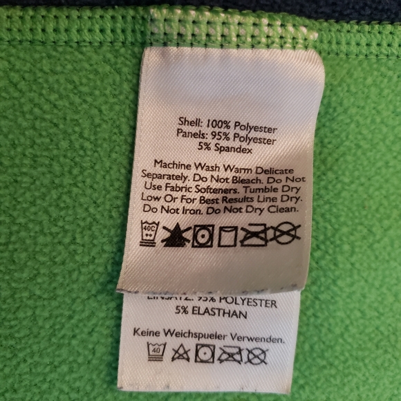 Seahawks Or Sounders Eddie Bauer Men's Vibrant Green and Charcoal Zip-Up Sweater - Picture 4 of 8